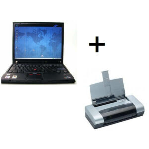 Pachet laptop IBM ThinkPad T43 cu imprimanta portabila HP Deskjet 450