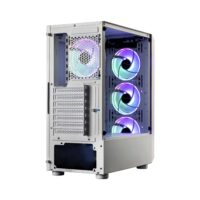 Carcasa Pro Gaming Bastion, Alba, Middle Tower, ATX, fara sursa, Controller ARGB, telecomanda - imagine 10