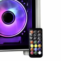 Carcasa Pro Gaming Bastion, Alba, Middle Tower, ATX, fara sursa, Controller ARGB, telecomanda - imagine 11