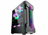 Carcasa Pro Gaming Zerg, Middle Tower, ATX, fara sursa, controller ARGB