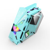 Carcasa Pro Gaming Hercule Blue, Middle Tower, ATX, fara sursa, controller ARGB - imagine 5