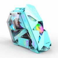 Carcasa Pro Gaming Hercule Blue, Middle Tower, ATX, fara sursa, controller ARGB