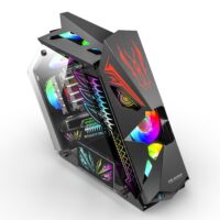 Carcasa Pro Gaming Hercule Black, Middle Tower, ATX, fara sursa, controller ARGB - imagine 6