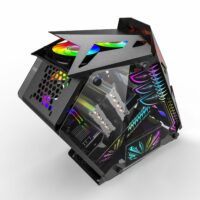 Carcasa Pro Gaming Hercule Black, Middle Tower, ATX, fara sursa, controller ARGB - imagine 4