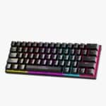 Tastatura mecanica Pro Gaming Venom K1, wireless/usb type-c/bluetooth, RGB, 61 taste, 3 pin hotswap switch, outemu black