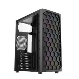 Carcasa PRO GAMING BARREN, Middle Tower, ATX, Fara Sursa, 3X ARGB FAN