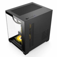 Carcasa Pro Gaming Ambra Black, Cube Tower, M-ATX, fara sursa, 5x ARGB FAN, Controller ARGB - imagine 4