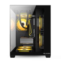 Carcasa Pro Gaming Ambra Black, Cube Tower, M-ATX, fara sursa, 5x ARGB FAN, Controller ARGB - imagine 6