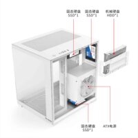 Carcasa Pro Gaming Ambra White, Cube Tower, M-ATX, fara sursa, 5x ARGB FAN, Controller ARGB - imagine 2
