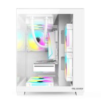 Carcasa Pro Gaming Ambra White, Cube Tower, M-ATX, fara sursa, 5x ARGB FAN, Controller ARGB - imagine 5