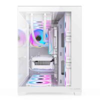 Carcasa Pro Gaming ELITE White, Cube Tower, ATX, fara sursa, 7x ARGB FAN, Controller ARGB - imagine 3