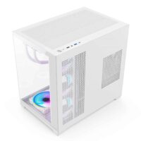 Carcasa Pro Gaming ELITE White, Cube Tower, ATX, fara sursa, 7x ARGB FAN, Controller ARGB - imagine 4