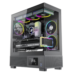 Sistem Desktop Pc Gaming Kian Black Intel Core I7 12700kf pana la 5.0Ghz, 32GB RAM DDR5, 1TB SSD, RTX 5060TI 8GB GDDR7, Wi-Fi 6, Windows 11 Home